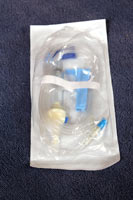 Administration sets allow transfer of fluids from bag to cat. Use a new administration set every time you start a new bag of fluids.
